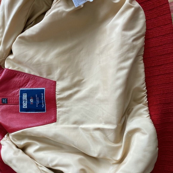 Hot Red Leather Jacket - Picture 3 of 3